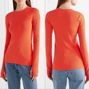 Helmut Lang CREWNECK MAGMA ORANGE